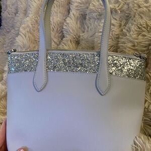 NWOT! Kate Spade Elegant Silver and White Women's Handbag